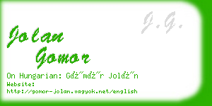 jolan gomor business card